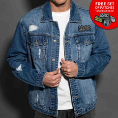 AC/DC - High Voltage - Dark Indigo Unisex Denim Jacket