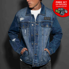 AC/DC - High Voltage - Dark Indigo Unisex Denim Jacket