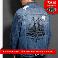 AC/DC - High Voltage - Dark Indigo Unisex Denim Jacket