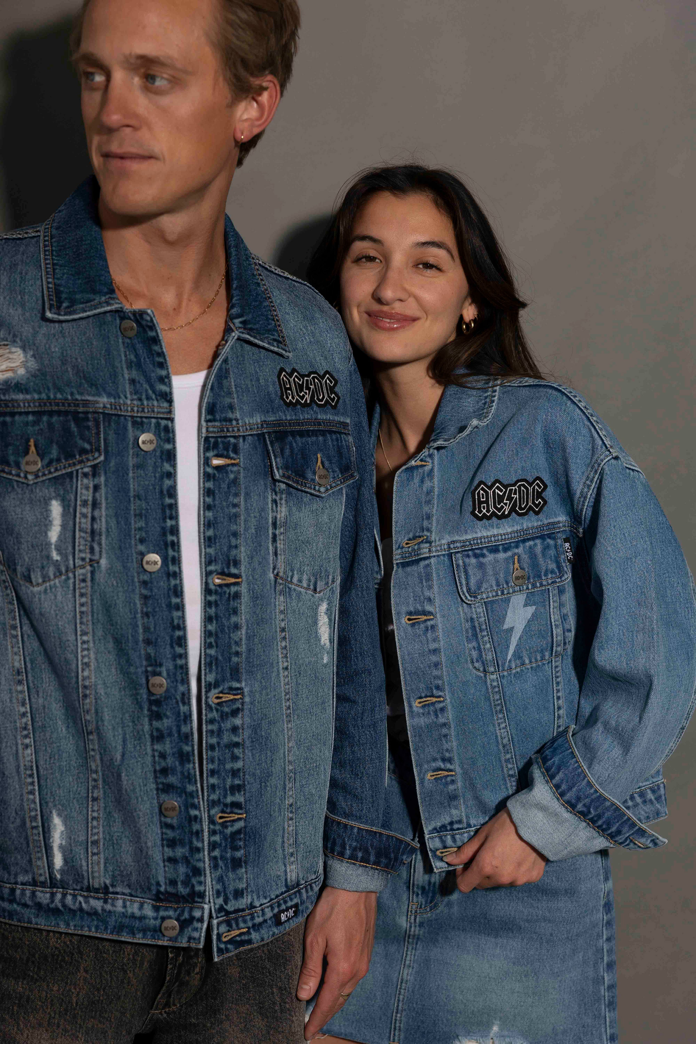 AC/DC - Lightning Bolt - Womens Indigo Denim Jacket