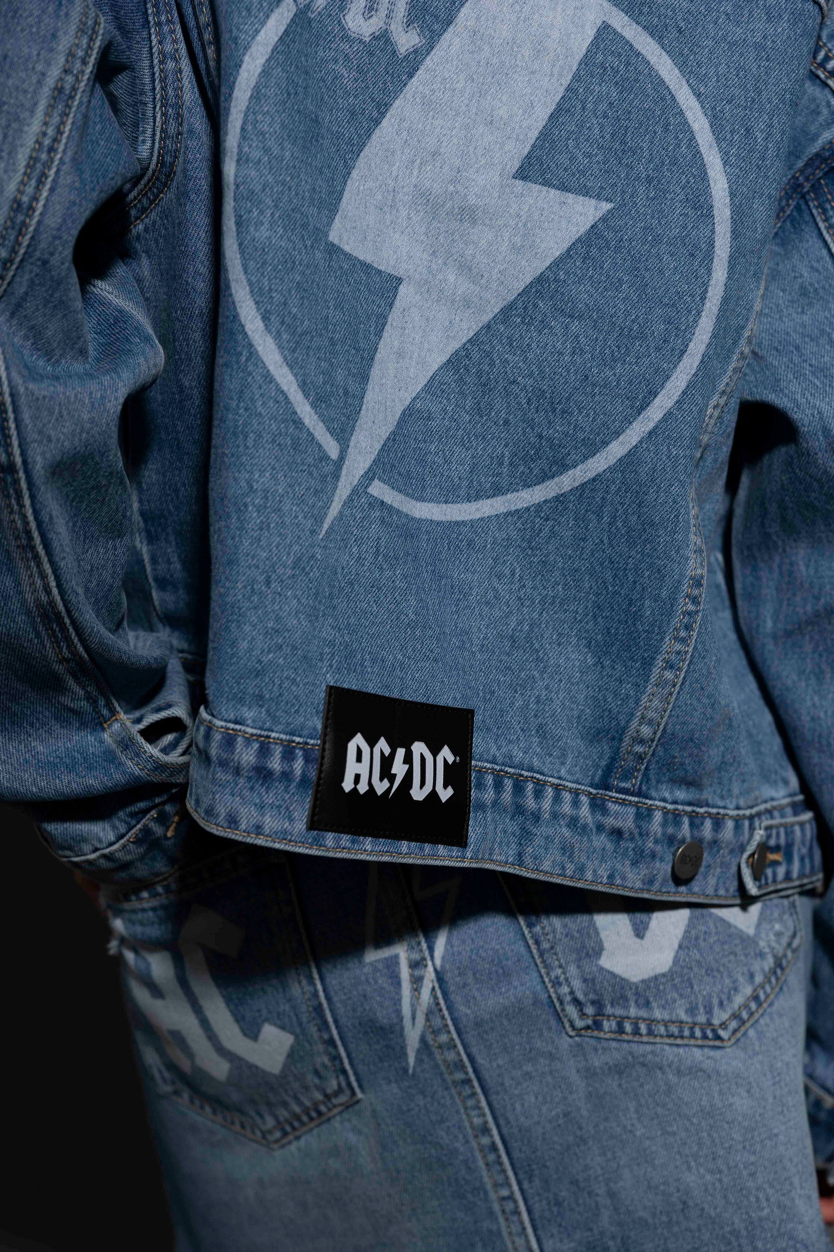 AC/DC - Lightning Bolt - Womens Indigo Denim Jacket