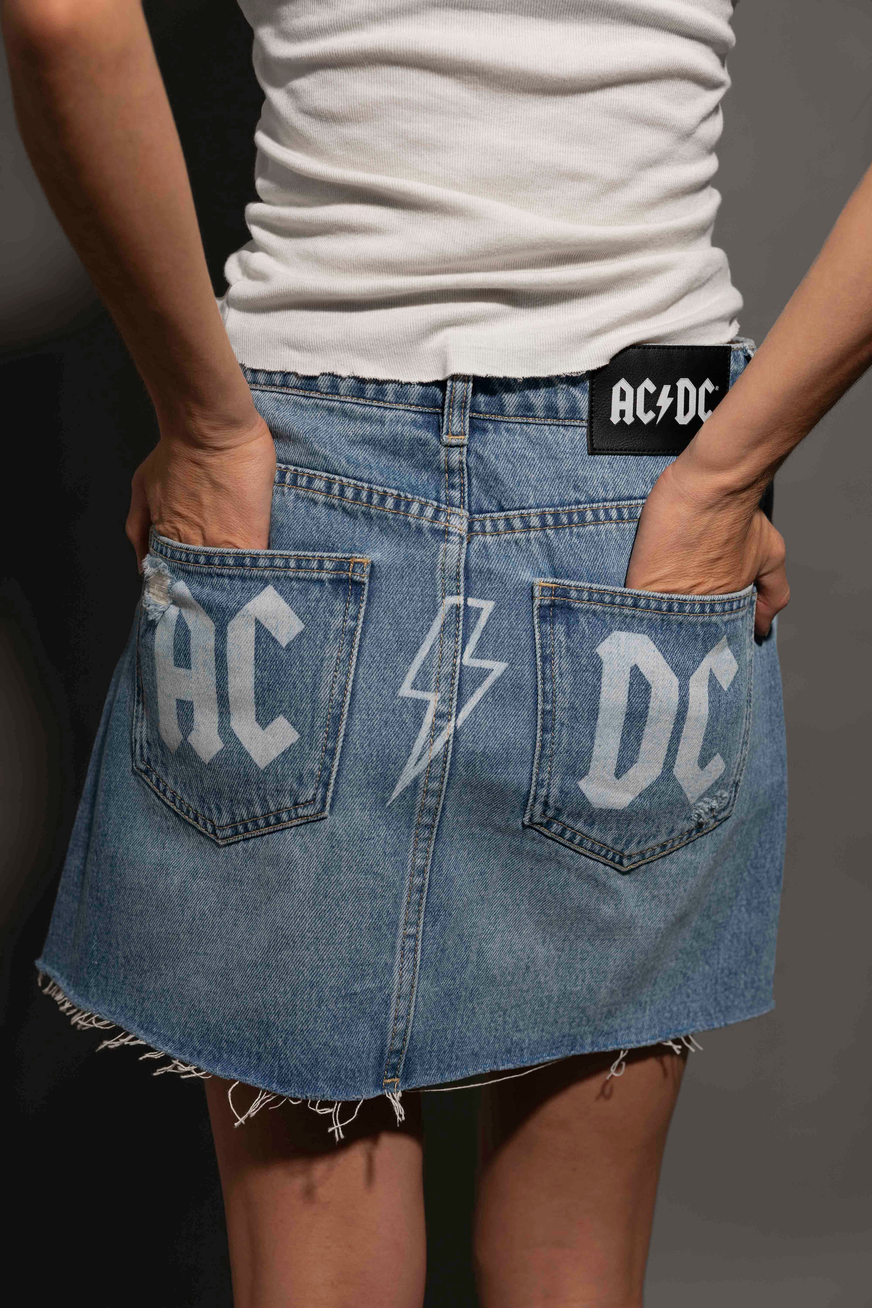 AC/DC - Womens Indigo Denim Skirt