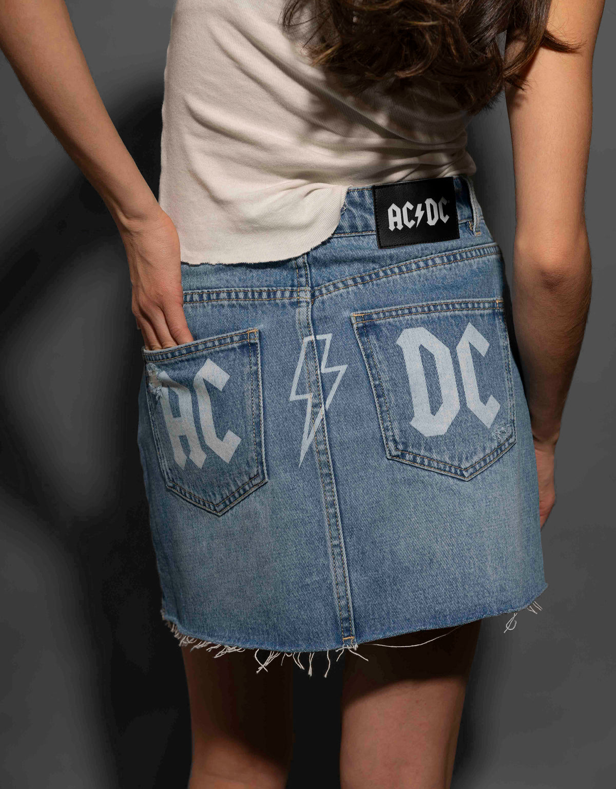 AC/DC - Womens Indigo Denim Skirt
