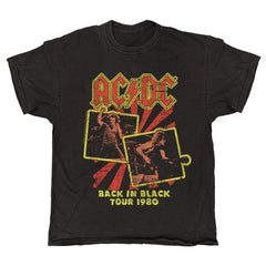 AC/DC - Angus Brian 1980 - Black Vintage T-shirt