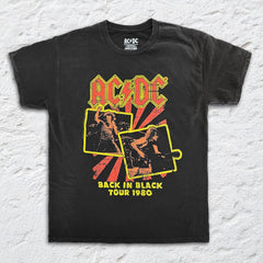 AC/DC - Angus Brian 1980 - Black Vintage T-shirt
