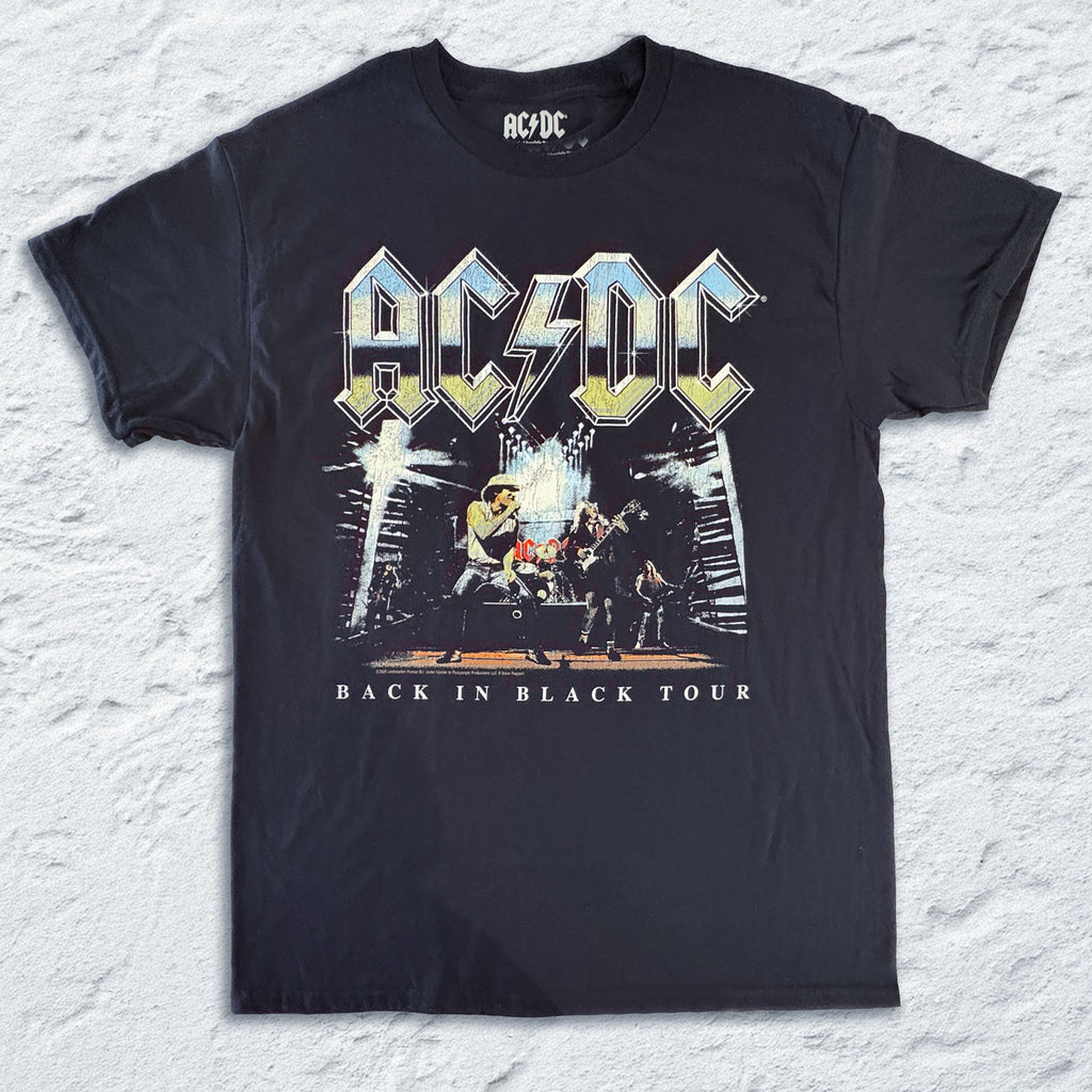 AC/DC - Back in Black Onstage - Black T-shirt – Official
