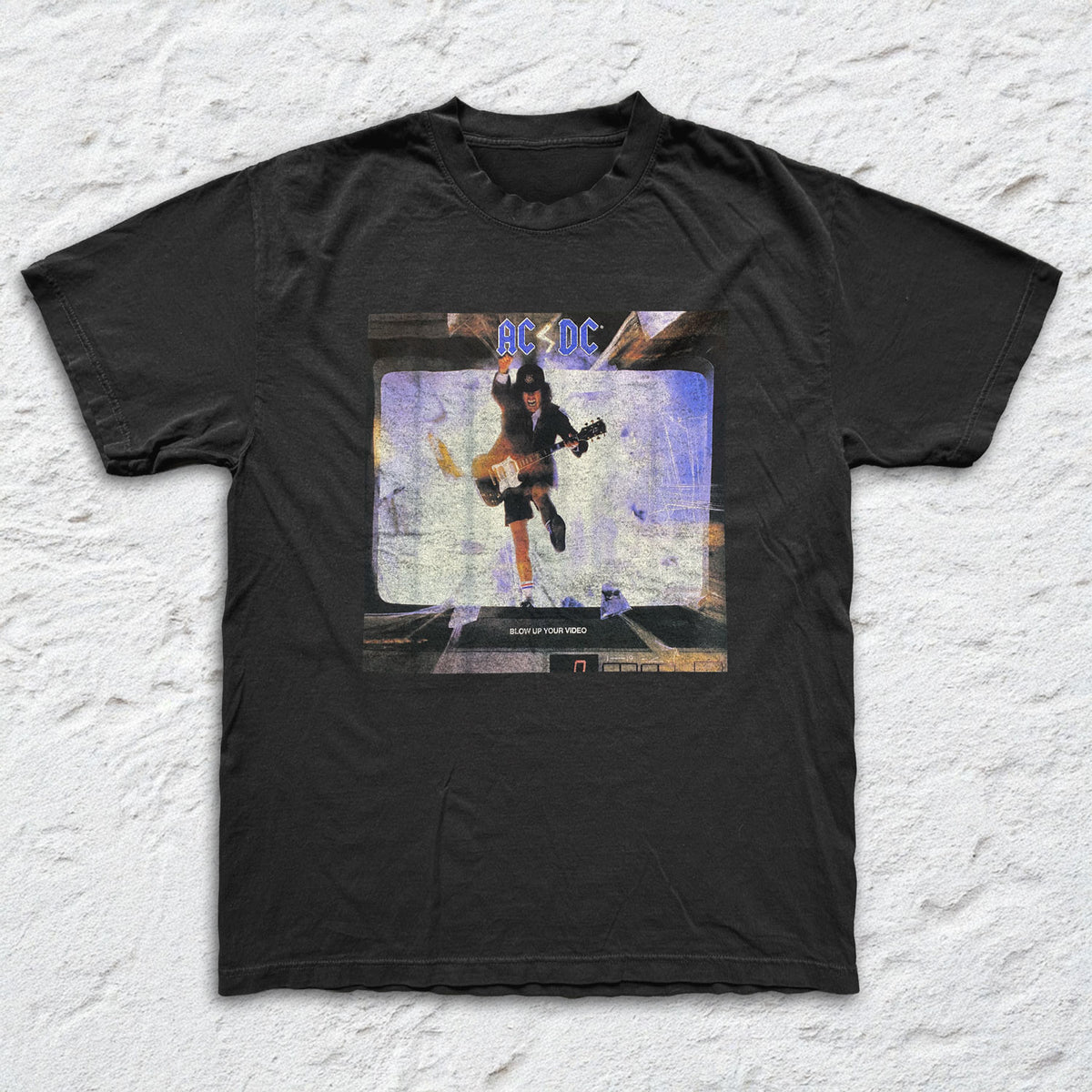 AC/DC - Blow Up Your Video - Black Garment-dyed T-shirt