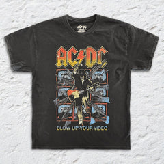 AC/DC - Blow Up Your Video Illustrated - Black Vintage T-shirt
