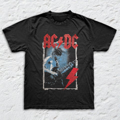AC/DC - Framed Angus - Black Garment Dyed T-shirt