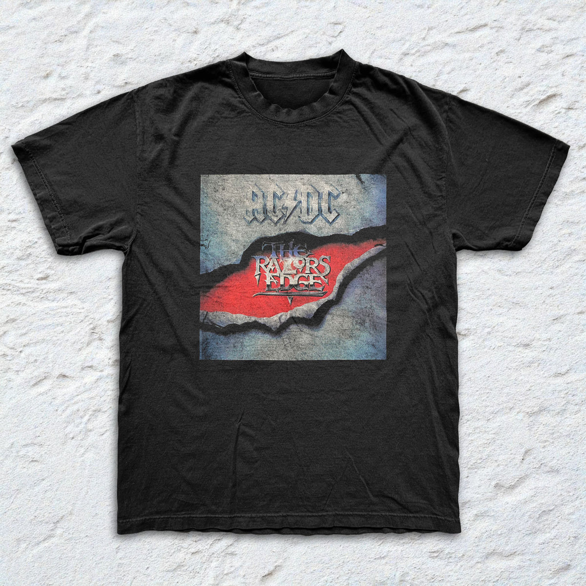 AC/DC - Razors Edge - Black Garment-dyed T-shirt