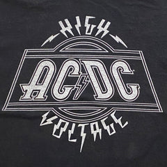 AC/DC - High Voltage - Black Garment-dyed T-shirt