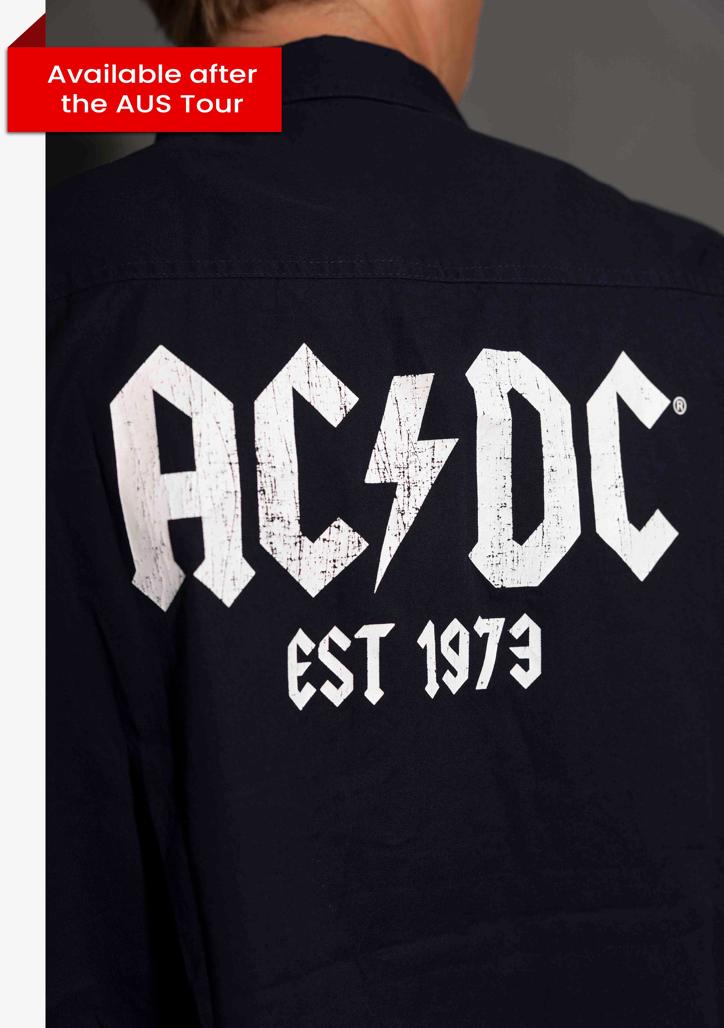 AC/DC - Est 1979 - Navy Workshirt - Cut-off Sleeves