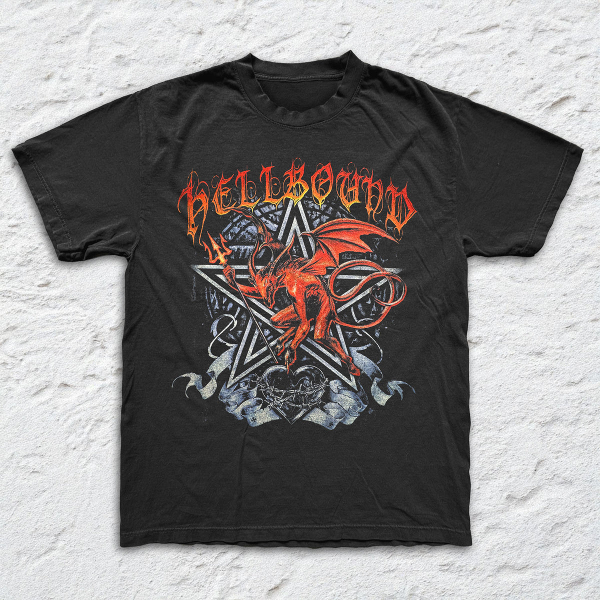 Alchemy England - Hellbound - Black Garment-dyed T-shirt