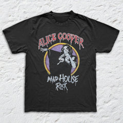 Alice Cooper - Mad House - Black Garment-dyed T-shirt