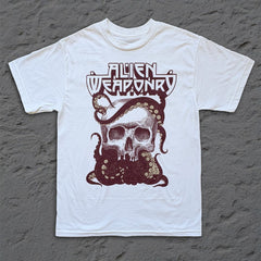 Alien Weaponry - Tenta Skull - White T-shirt