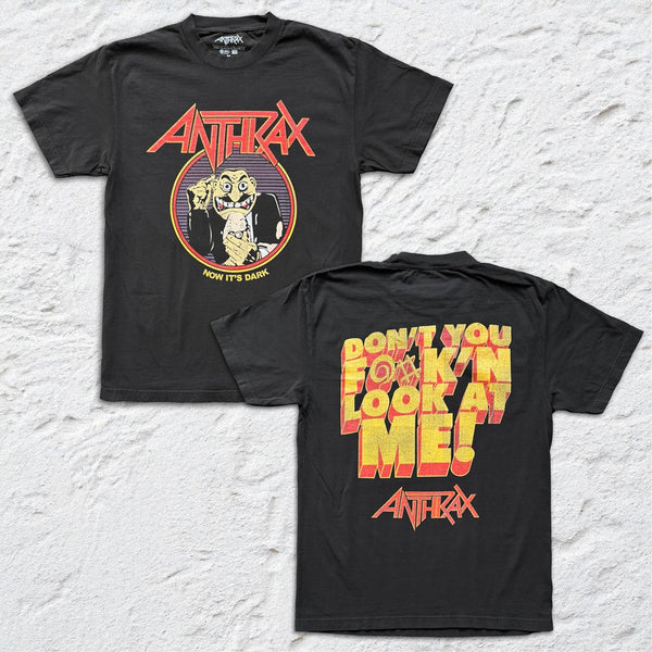 Anthrax - Now It's Dark - Black Garment-dyed T-shirt – Official
