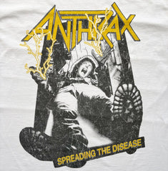 Anthrax - Spreading the Disease Distressed - White T-shirt