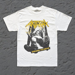 Anthrax - Spreading the Disease Distressed - White T-shirt
