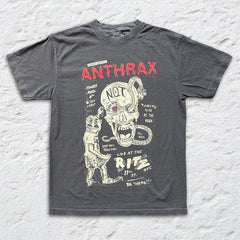 Anthrax - Vintage Flyer - Faded Black T-shirt