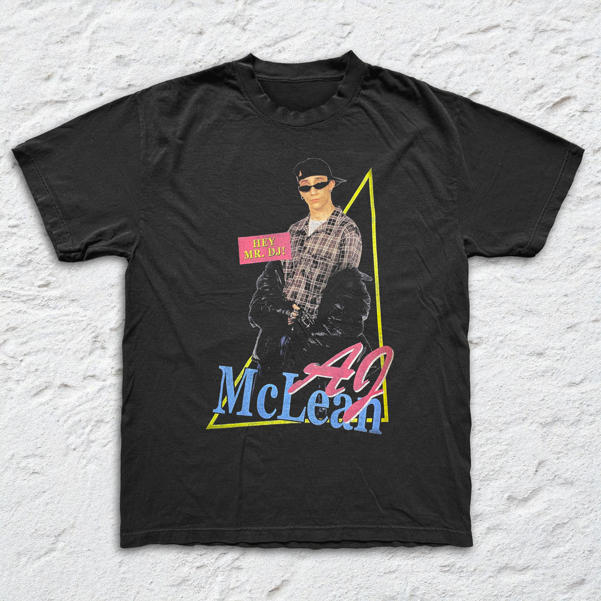 Backstreet Boys - AJ McLean - Black Garment-dyed T-shirt