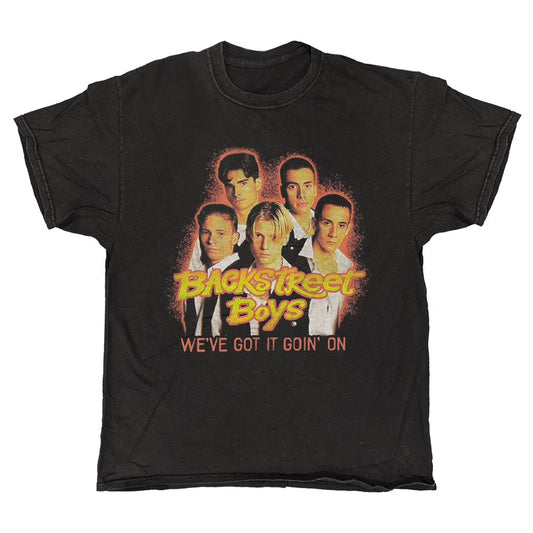 Backstreet Boys - Got It Goin On - Vintage Wash T-shirt Black