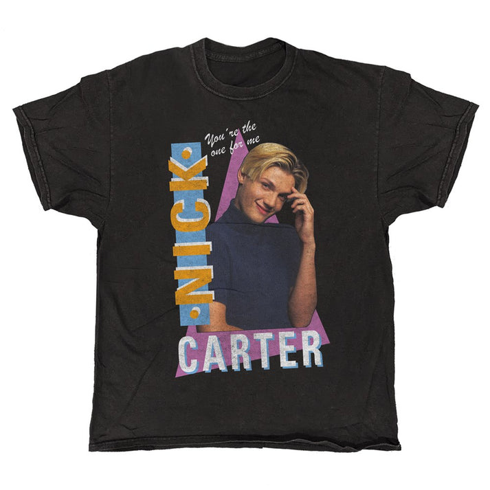 Backstreet Boys - Nick Carter - Vintage Wash T-shirt Black – Official ...