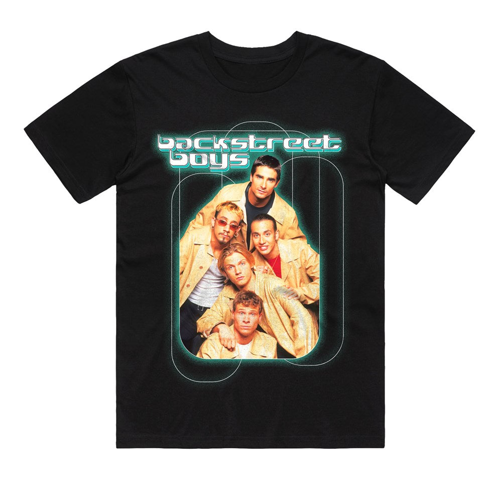 Backstreet Boys - Retro Green Glow - T-shirt Black