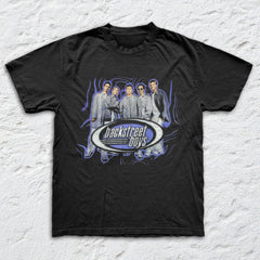 Backstreet Boys - Throwback - Black Garment-dyed T-shirt
