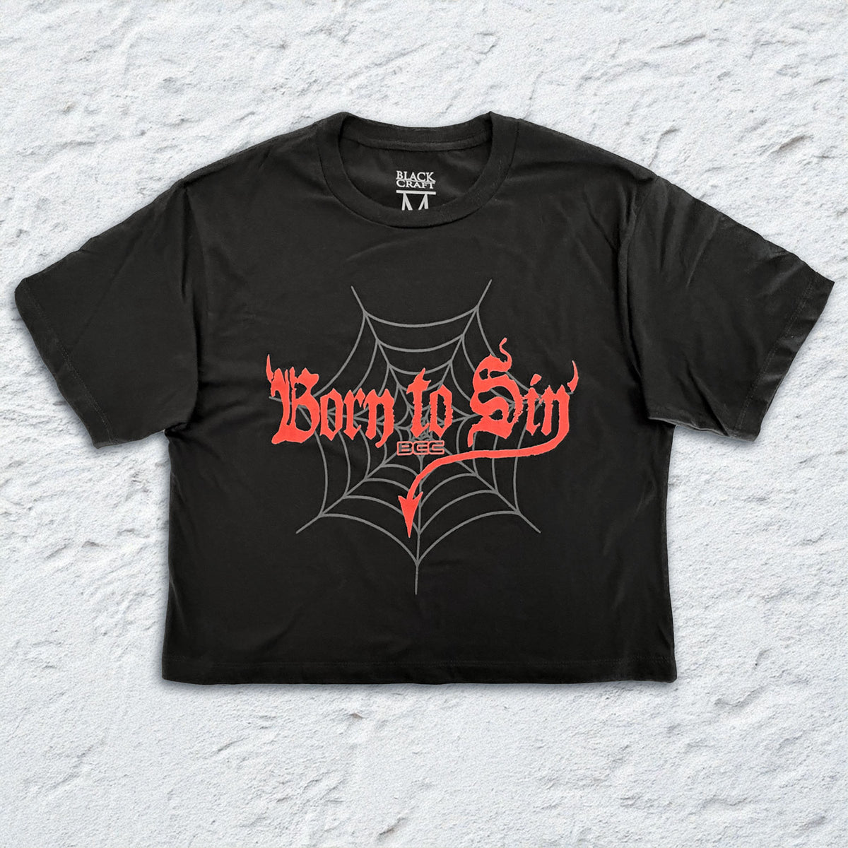 Blackcraft - Born to Sin - Womens Black Crop