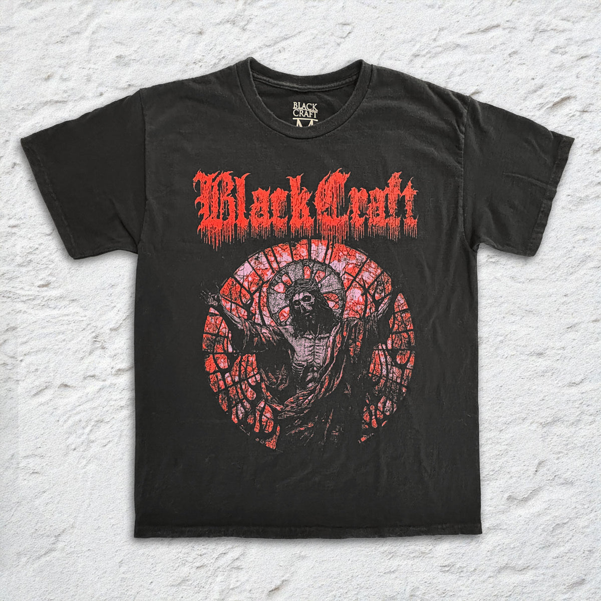 Blackcraft - Stained Glass - Black Vintage T-shirt