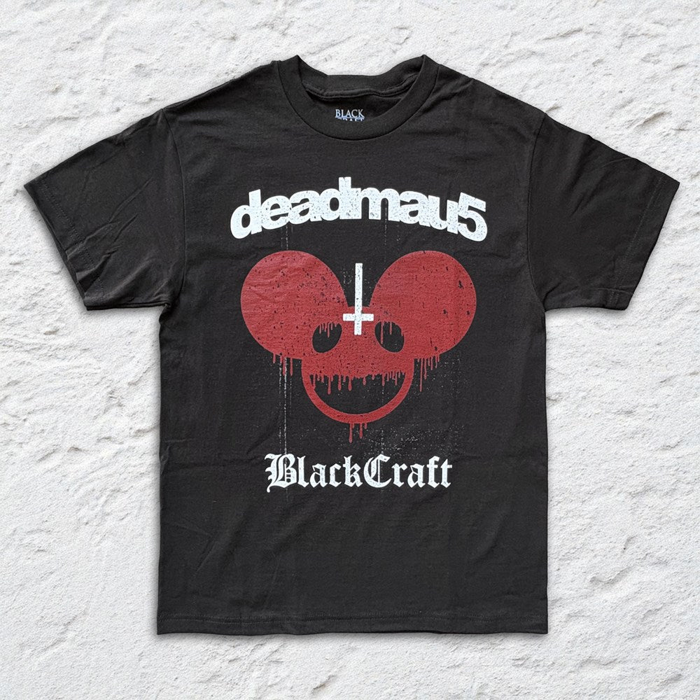 Blackcraft x Deadmau5 - Blood Mau5 - Black T-shirt