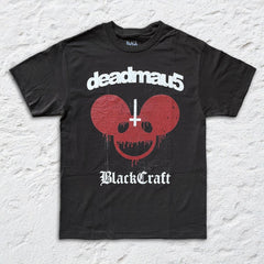 Blackcraft x Deadmau5 - Blood Mau5 - Black T-shirt