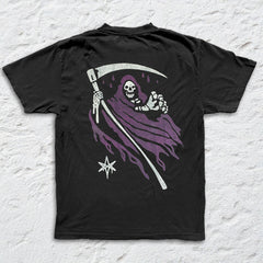 Bring Me The Horizon - Reaper Cartoon - Black Garment-dyed T-shirt