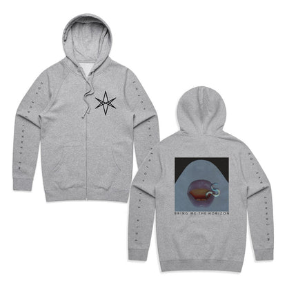 Bring Me The Horizon - Parasite Eve - Grey Marle Zip Hooded Sweatshirt Official Merchandise Store