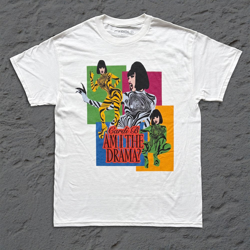 Cardi B - Am I The Drama Colours - White T-shirt
