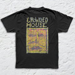 Crowded House - Euro Tour '82 - Black Garment-dyed T-shirt