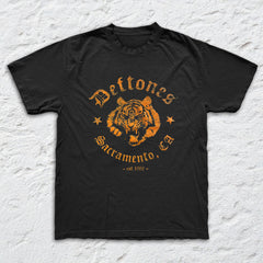 Deftones - Tiger - Black Garment-dyed T-shirt