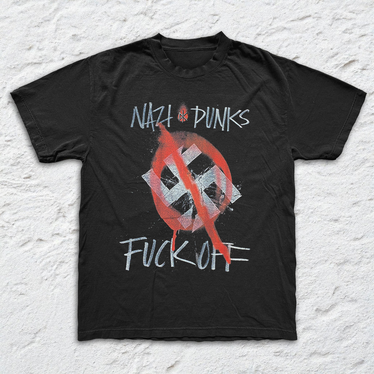 Dead Kennedys - Nazi Spraypaint - Black Garment-dyed T-shirt