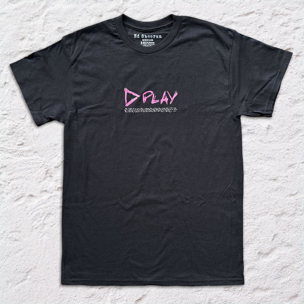 Ed Sheeran - Play Logo - Black T-shirt