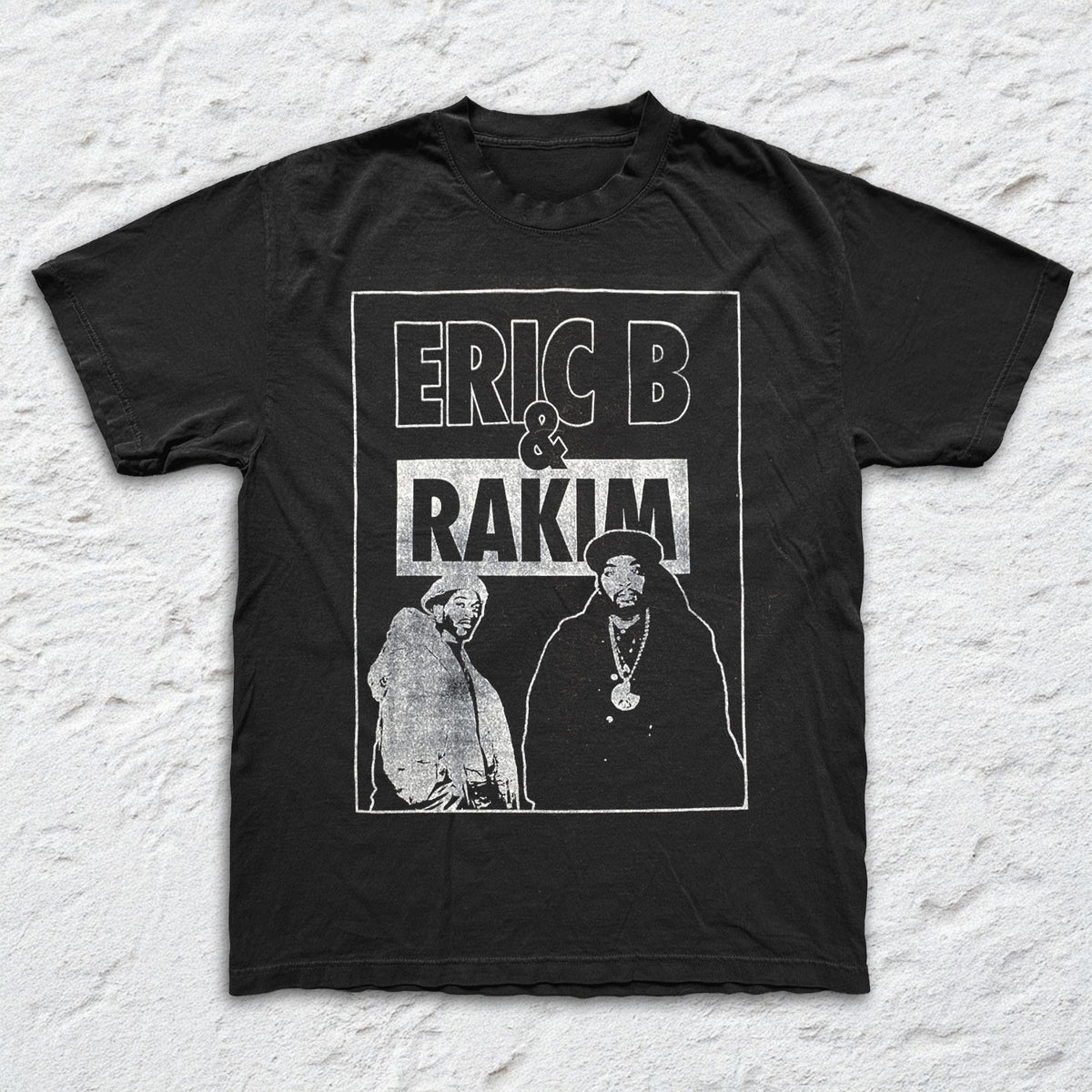 Eric B & Rakim - Blackout - Black Garment-dyed T-shirt