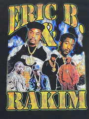 Eric B & Rakim - Bootleg - Black Garment-dyed T-shirt