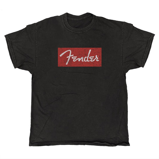 Fender - Box Logo - Vintage Wash T-shirt Black