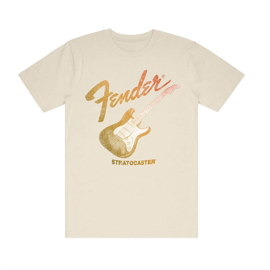 Fender - Stratocaster Distress - T-shirt Ecru