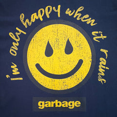Garbage - I'm Only Happy When It Rains - Navy T-shirt