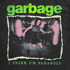 Garbage - Paranoid Photo - Black Garment-dyed T-shirt