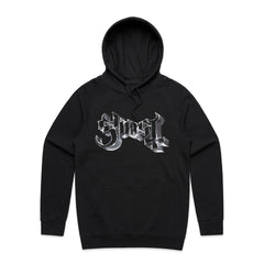 Ghost - Chrome Logo - Black Hoodie