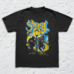 Ghost - Lamplighter - Black Garment-dyed T-shirt