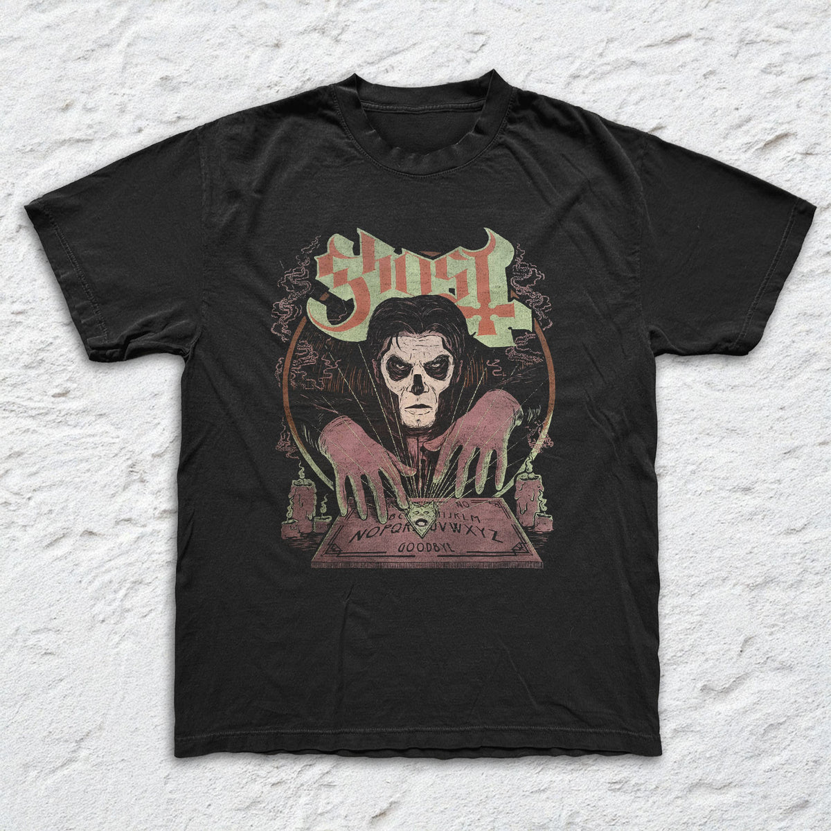 Ghost - Pastel Witchboard - Black Garment-dyed T-shirt