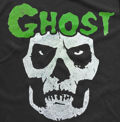 Ghost - Skull - Black Garment-dyed T-shirt