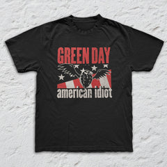 Green Day - American Idiot - Black Garment-dyed T-shirt